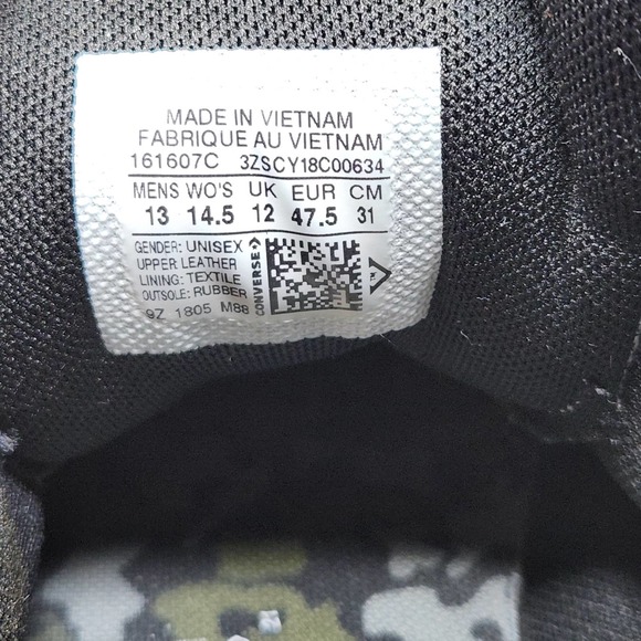 Converse All Star El Distrito OX Gray Sneakers Mens 13 Low Top Leather Canvas - Picture 6 of 9